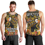 Personalized Richmond Tigers Football Christmas Men Tank Top Australian Football Mascot - Ugly Xmas Pattern Festive