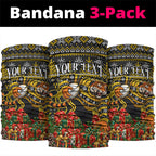 Personalized Richmond Tigers Football Christmas Neck Gaiter Australian Football Mascot - Ugly Xmas Pattern Festive