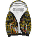 Personalized Richmond Tigers Football Christmas Sherpa Hoodie Australian Football Mascot - Ugly Xmas Pattern Festive