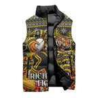Personalized Richmond Tigers Football Christmas Sleeveless Puffer Jacket Australian Football Mascot - Ugly Xmas Pattern Festive