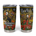 Personalized Richmond Tigers Football Christmas Tumbler Cup Australian Football Mascot - Ugly Xmas Pattern Festive