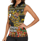 Personalized Richmond Tigers Football Christmas Women Sleeveless Polo Shirt Australian Football Mascot - Ugly Xmas Pattern Festive