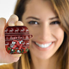 Personalized Sydney Swans Football Christmas AirPods Case Australian Football Mascot - Ugly Xmas Pattern Festive