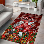 Personalized Sydney Swans Football Christmas Area Rug Australian Football Mascot - Ugly Xmas Pattern Festive