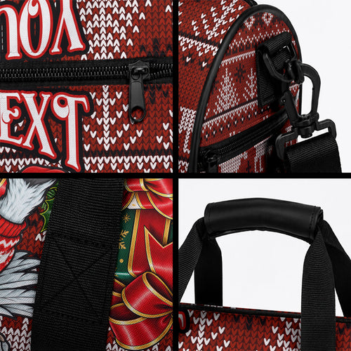 Personalized Sydney Swans Football Christmas Duffle Bag Australian Football Mascot - Ugly Xmas Pattern Festive