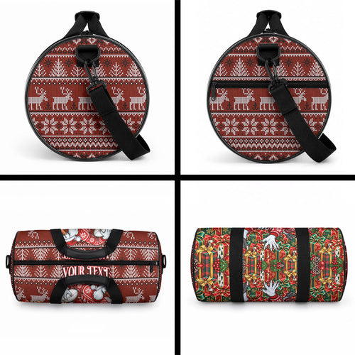 Personalized Sydney Swans Football Christmas Duffle Bag Australian Football Mascot - Ugly Xmas Pattern Festive