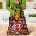 Personalized Sydney Swans Football Christmas Grocery Bag Australian Football Mascot - Ugly Xmas Pattern Festive