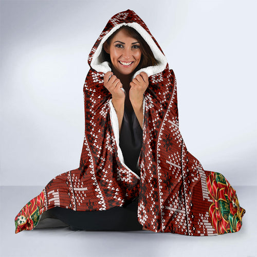 Personalized Sydney Swans Football Christmas Hooded Blanket Australian Football Mascot - Ugly Xmas Pattern Festive