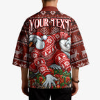 Personalized Sydney Swans Football Christmas Kimono Australian Football Mascot - Ugly Xmas Pattern Festive