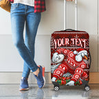 Personalized Sydney Swans Football Christmas Luggage Cover Australian Football Mascot - Ugly Xmas Pattern Festive