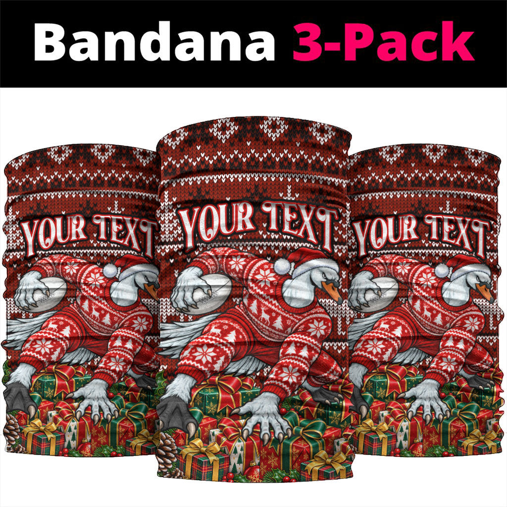 Personalized Sydney Swans Football Christmas Neck Gaiter Australian Football Mascot - Ugly Xmas Pattern Festive