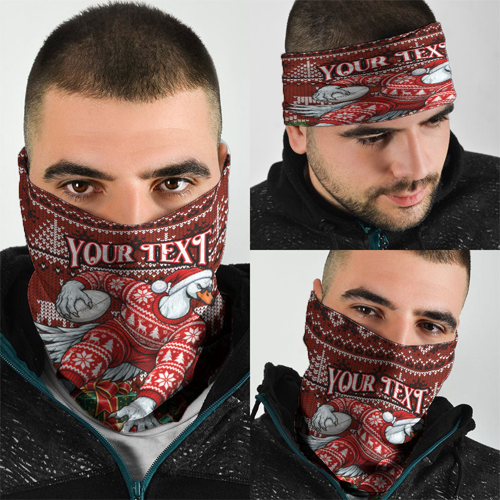 Personalized Sydney Swans Football Christmas Neck Gaiter Australian Football Mascot - Ugly Xmas Pattern Festive