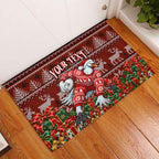 Personalized Sydney Swans Football Christmas Rubber Doormat Australian Football Mascot - Ugly Xmas Pattern Festive