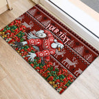 Personalized Sydney Swans Football Christmas Rubber Doormat Australian Football Mascot - Ugly Xmas Pattern Festive