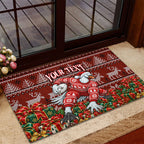 Personalized Sydney Swans Football Christmas Rubber Doormat Australian Football Mascot - Ugly Xmas Pattern Festive