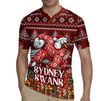 Personalized Sydney Swans Football Christmas Rugby Jersey Australian Football Mascot - Ugly Xmas Pattern Festive