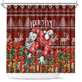 Personalized Sydney Swans Football Christmas Shower Curtain Australian Football Mascot - Ugly Xmas Pattern Festive