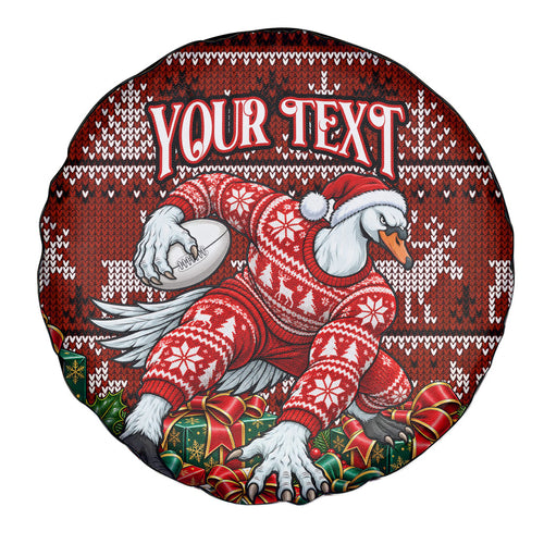 Personalized Sydney Swans Football Christmas Spare Tire Cover Australian Football Mascot - Ugly Xmas Pattern Festive