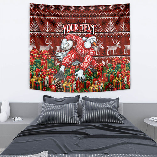 Personalized Sydney Swans Football Christmas Tapestry Australian Football Mascot - Ugly Xmas Pattern Festive