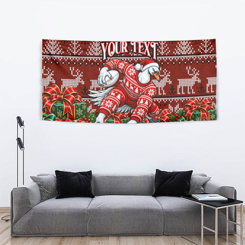 Personalized Sydney Swans Football Christmas Tapestry Australian Football Mascot - Ugly Xmas Pattern Festive