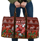 Personalized Sydney Swans Football Christmas Travel Bag Australian Football Mascot - Ugly Xmas Pattern Festive