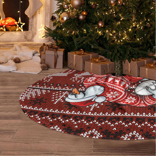 Sydney Swans Football Christmas Tree Skirt Australian Football Mascot - Ugly Xmas Pattern Festive