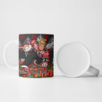 Personalized St Kilda Football Christmas Ceramic Mug Australian Football Mascot - Ugly Xmas Pattern Festive