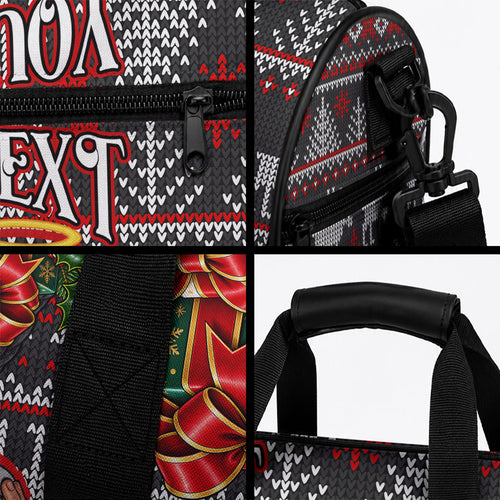 Personalized St Kilda Football Christmas Duffle Bag Australian Football Mascot - Ugly Xmas Pattern Festive