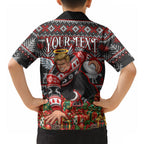 Personalized St Kilda Football Christmas Hawaiian Shirt Australian Football Mascot - Ugly Xmas Pattern Festive