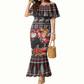 Personalized St Kilda Football Christmas Mermaid Dress Australian Football Mascot - Ugly Xmas Pattern Festive