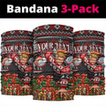 Personalized St Kilda Football Christmas Neck Gaiter Australian Football Mascot - Ugly Xmas Pattern Festive