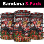 Personalized St Kilda Football Christmas Neck Gaiter Australian Football Mascot - Ugly Xmas Pattern Festive
