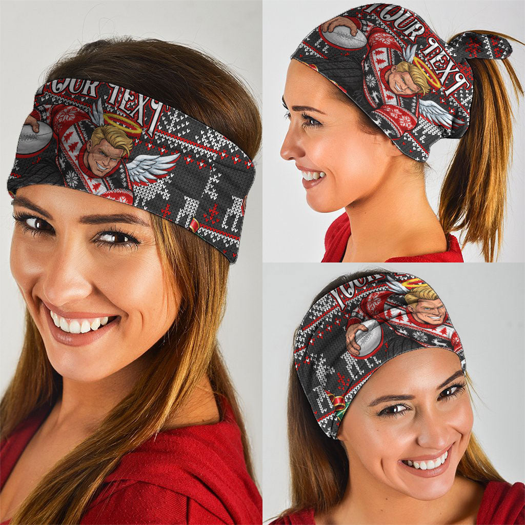 Personalized St Kilda Football Christmas Neck Gaiter Australian Football Mascot - Ugly Xmas Pattern Festive