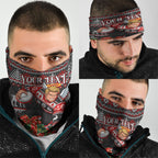 Personalized St Kilda Football Christmas Neck Gaiter Australian Football Mascot - Ugly Xmas Pattern Festive