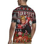 Personalized St Kilda Football Christmas Rugby Jersey Australian Football Mascot - Ugly Xmas Pattern Festive