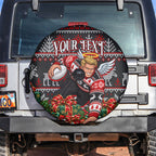 Personalized St Kilda Football Christmas Spare Tire Cover Australian Football Mascot - Ugly Xmas Pattern Festive