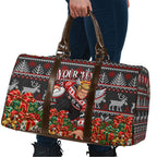 Personalized St Kilda Football Christmas Travel Bag Australian Football Mascot - Ugly Xmas Pattern Festive
