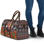 Personalized St Kilda Football Christmas Travel Bag Australian Football Mascot - Ugly Xmas Pattern Festive