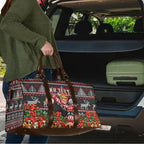 Personalized St Kilda Football Christmas Travel Bag Australian Football Mascot - Ugly Xmas Pattern Festive