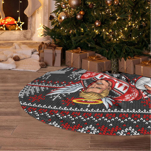 St Kilda Football Christmas Tree Skirt Australian Football Mascot - Ugly Xmas Pattern Festive