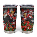 Personalized St Kilda Football Christmas Tumbler Cup Australian Football Mascot - Ugly Xmas Pattern Festive