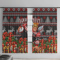 Personalized St Kilda Football Christmas Window Curtain Australian Football Mascot - Ugly Xmas Pattern Festive