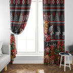 Personalized St Kilda Football Christmas Window Curtain Australian Football Mascot - Ugly Xmas Pattern Festive