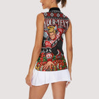 Personalized St Kilda Football Christmas Women Sleeveless Polo Shirt Australian Football Mascot - Ugly Xmas Pattern Festive
