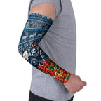 Personalized Carlton Blues Football Christmas Arm Sleeves Australian Football Mascot - Ugly Xmas Pattern Festive