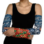 Personalized Carlton Blues Football Christmas Arm Sleeves Australian Football Mascot - Ugly Xmas Pattern Festive