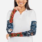 Personalized Carlton Blues Football Christmas Arm Sleeves Australian Football Mascot - Ugly Xmas Pattern Festive