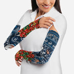 Personalized Carlton Blues Football Christmas Arm Sleeves Australian Football Mascot - Ugly Xmas Pattern Festive