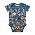 Personalized Carlton Blues Football Christmas Baby Onesie Australian Football Mascot - Ugly Xmas Pattern Festive