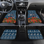 Personalized Carlton Blues Football Christmas Car Mats Australian Football Mascot - Ugly Xmas Pattern Festive
